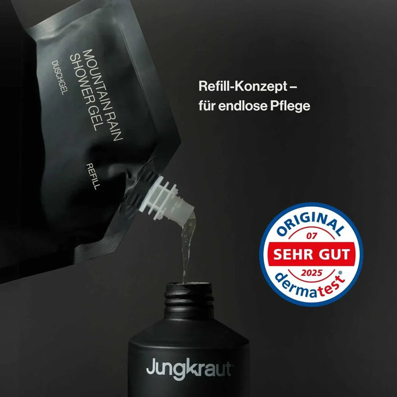 Körperpflege Geschenkset für Männer mit Duschgel, Bodylotion und Mikrofaserhandtuch.