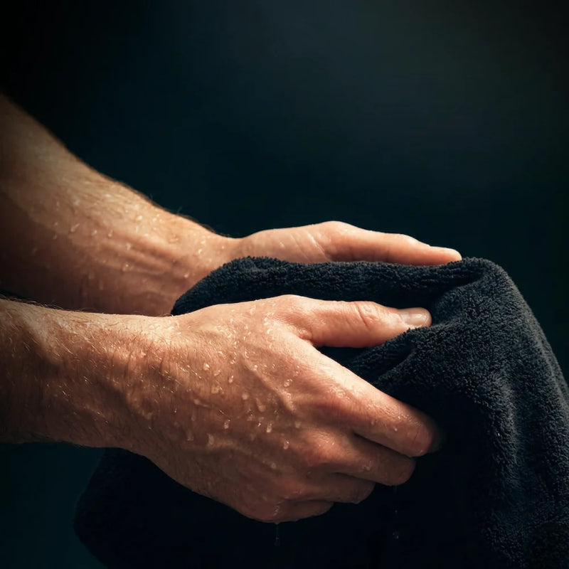 Pat dry gently with the Mountain Spa Club towel, don't rub.