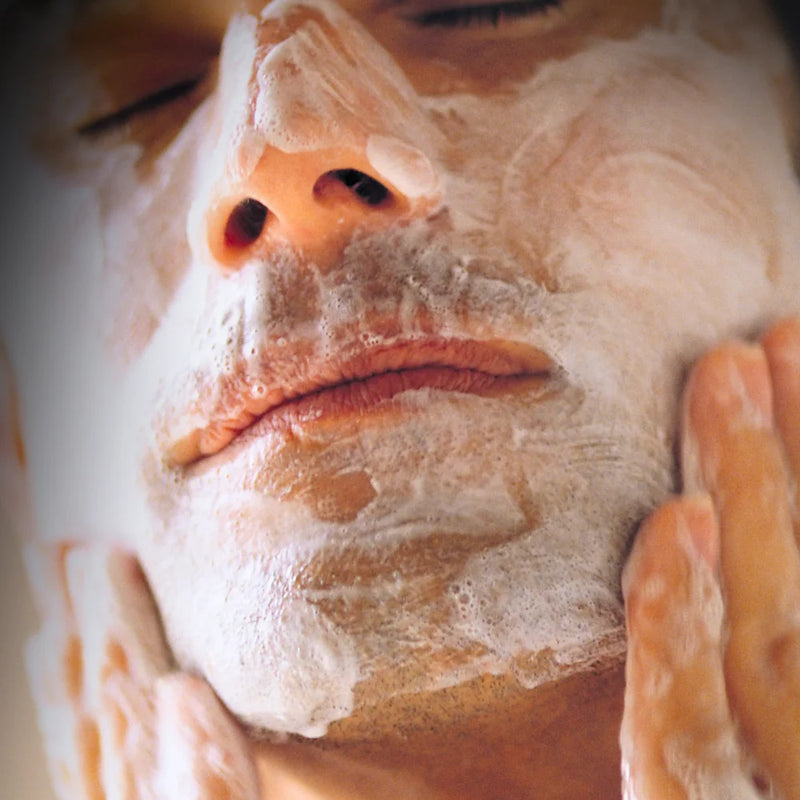 Wet your face, lather the Botanical Power Face Wash, massage in gently and rinse thoroughly.